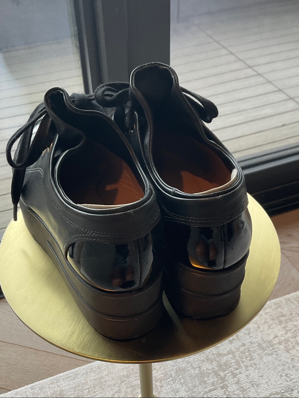 Women’s Black Platform Lace-Up Sneakers - Picture 2 of 3
